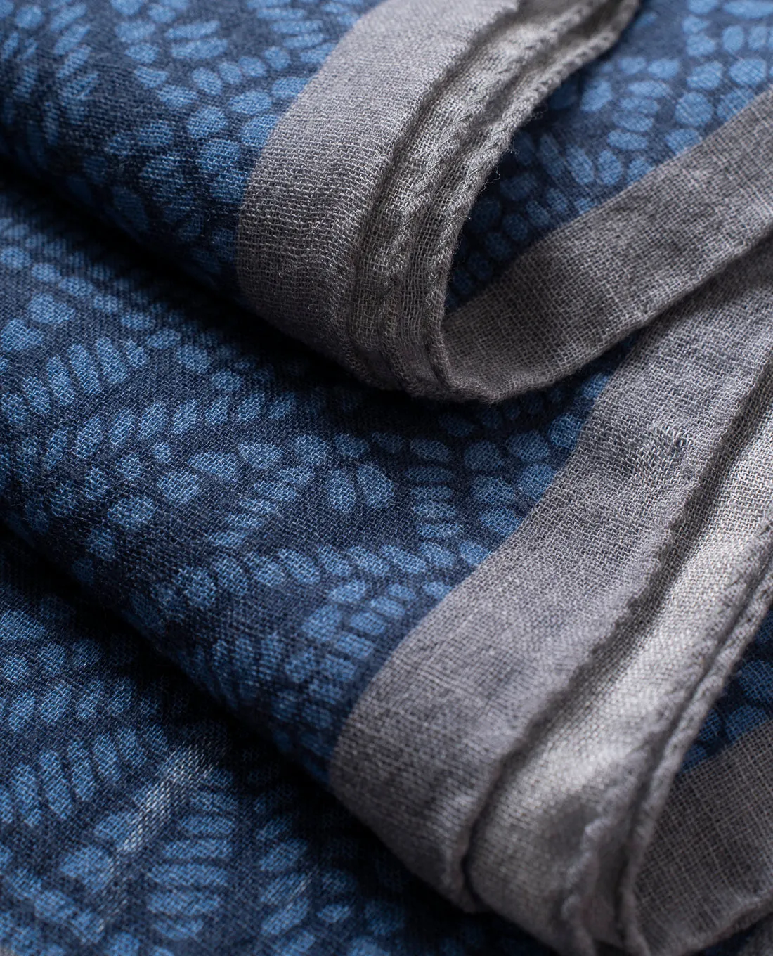 Soft Wool Scarf-Blue Dotted Contemporary Print sold by Paolo Albizzati product image thumbnail 5