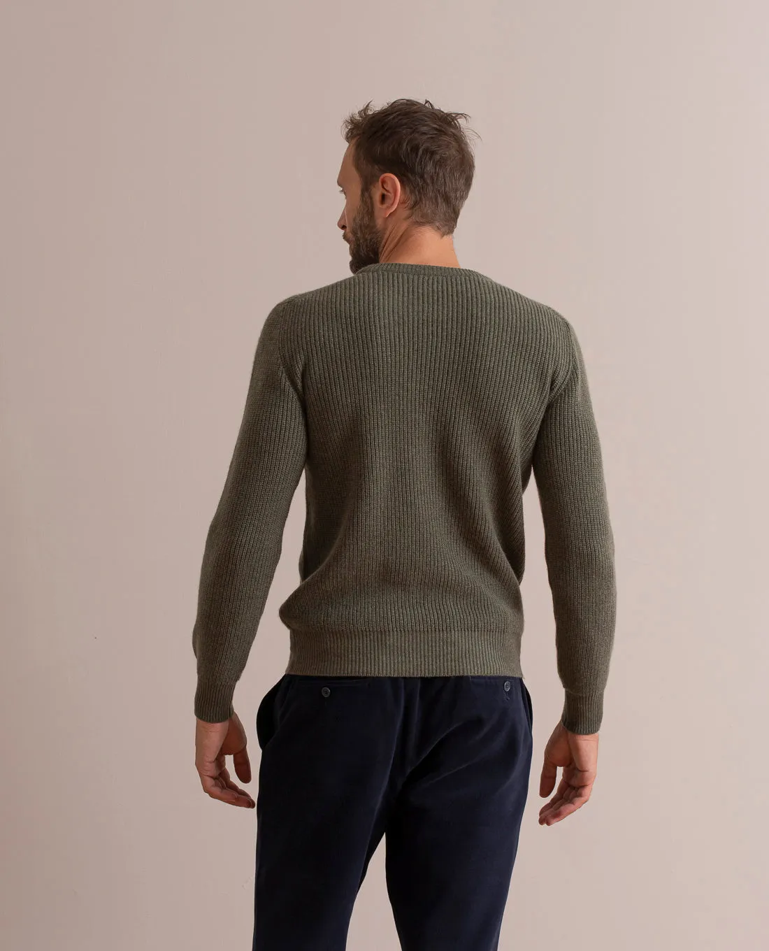 Pure Cashmere Rib Sweater - Hunter Green sold by Paolo Albizzati product image thumbnail 5