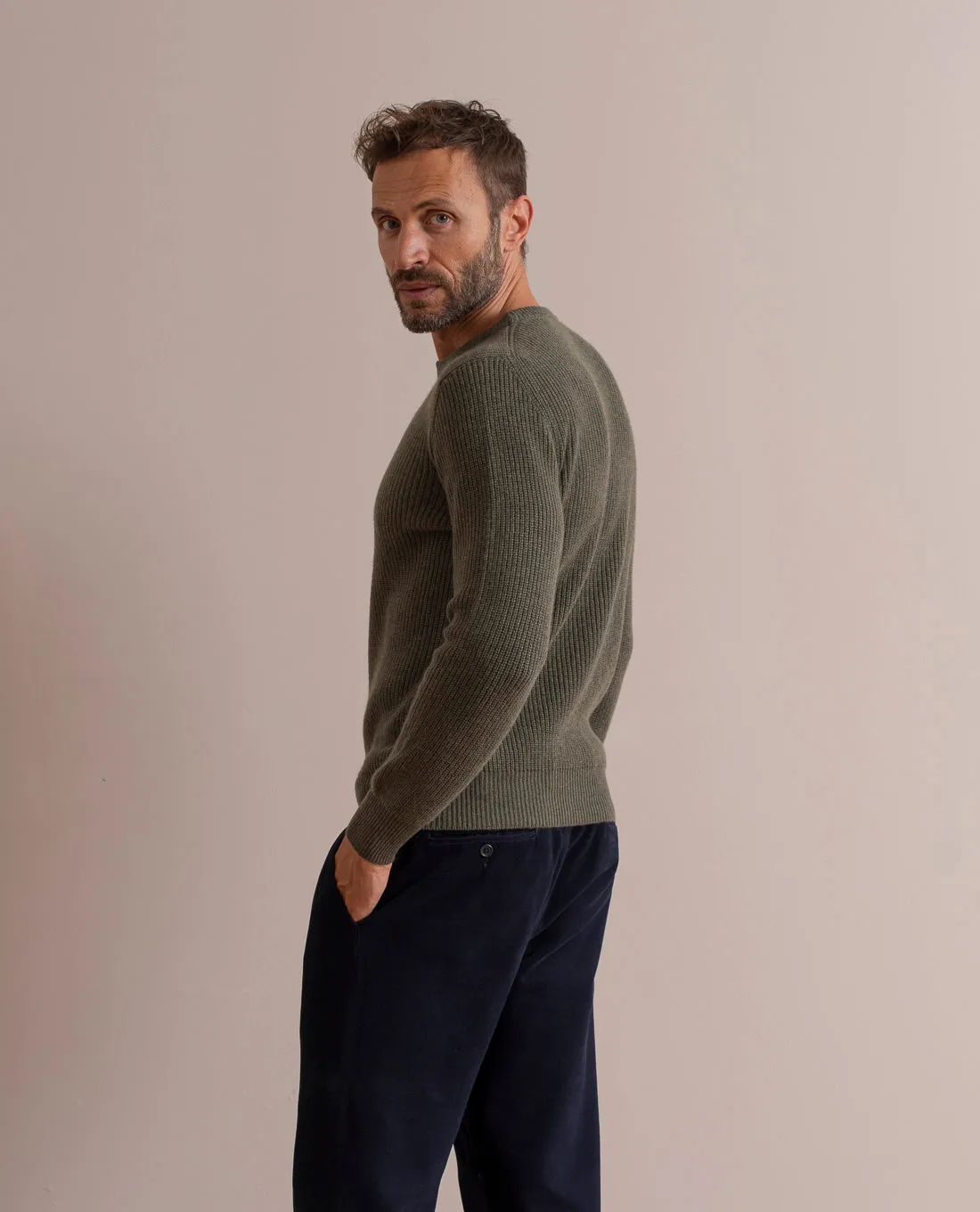 Pure Cashmere Rib Sweater - Hunter Green sold by Paolo Albizzati product image thumbnail 4