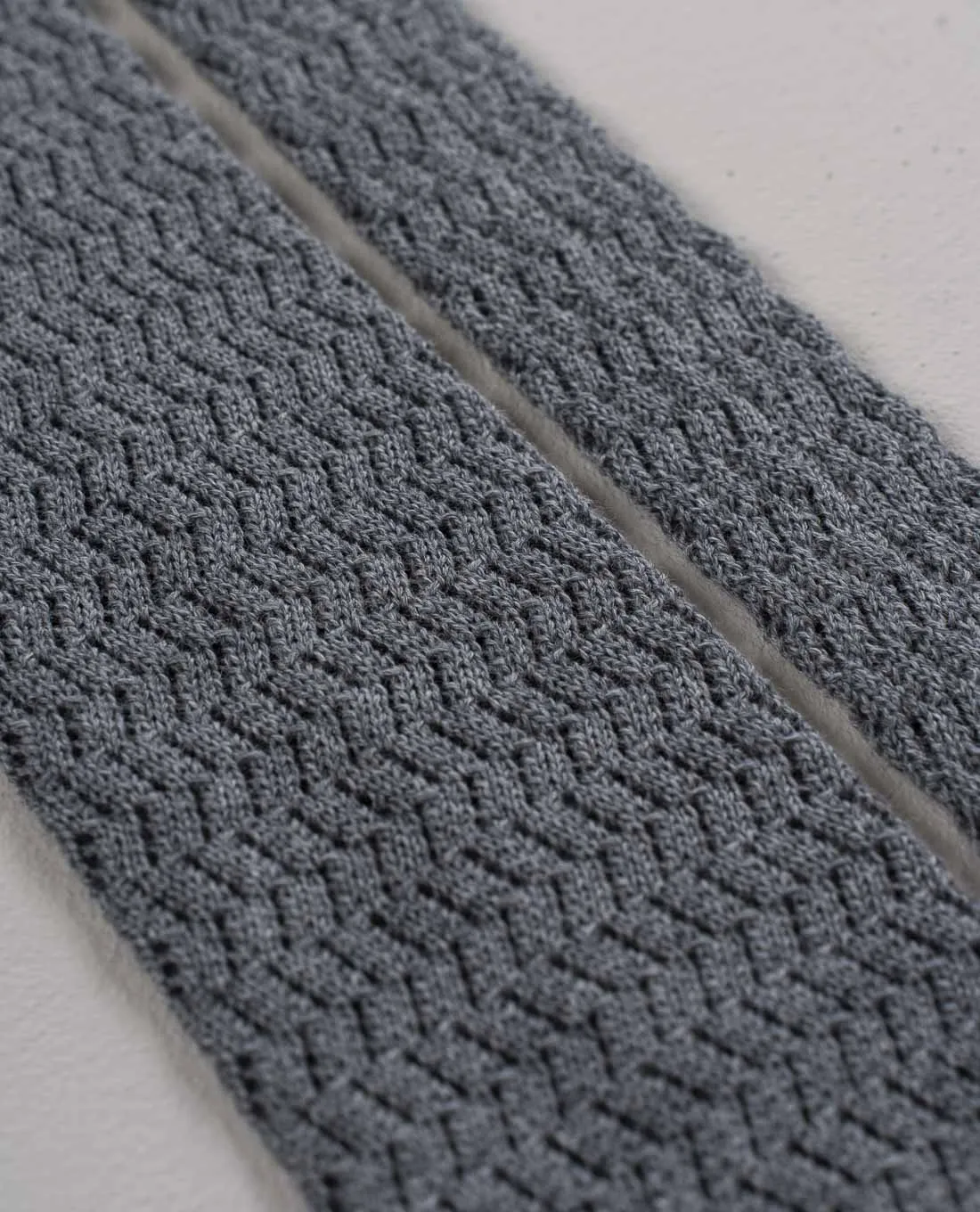 Knitted Pointed Wool Tie - Grey sold by Paolo Albizzati product image thumbnail 5