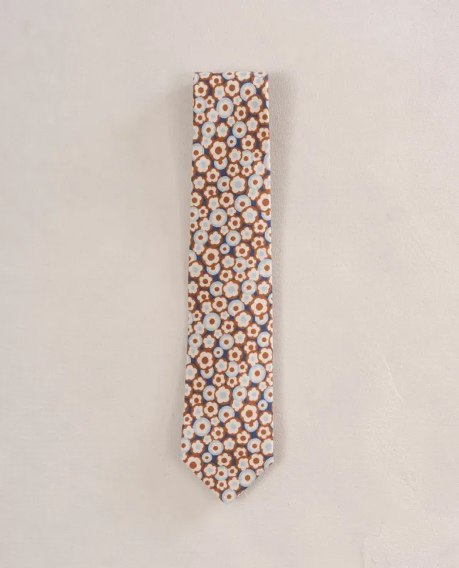 Shappe Silk Tie-Blue and White Floral Print sold by Paolo Albizzati