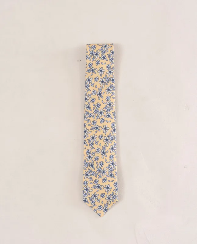Twill Silk Tie-Yellow Floral Print sold by Paolo Albizzati