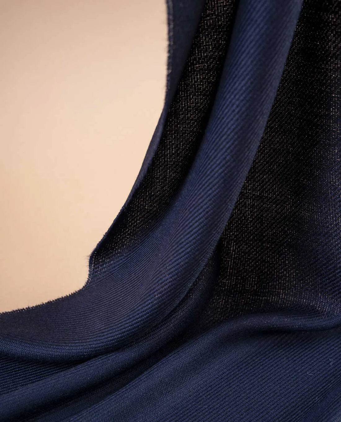 Woven Wool Essential Scarf - Navy Blue Solid sold by Paolo Albizzati product image thumbnail 3