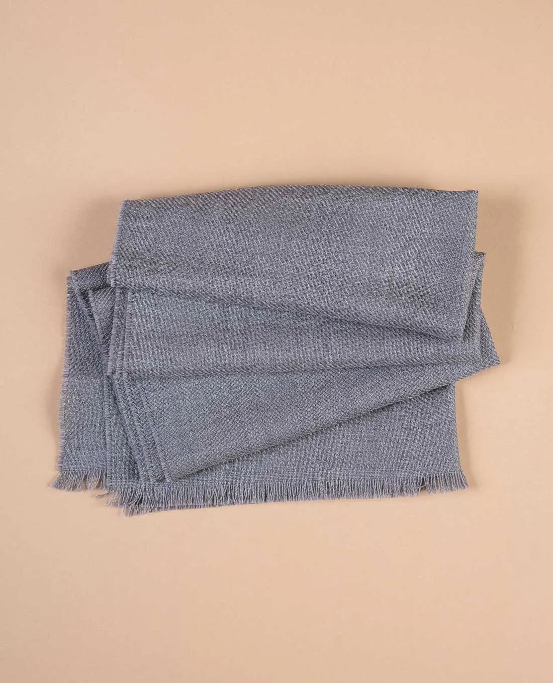 Woven Wool Essential Scarf - Grey Solid sold by Paolo Albizzati product image thumbnail 5