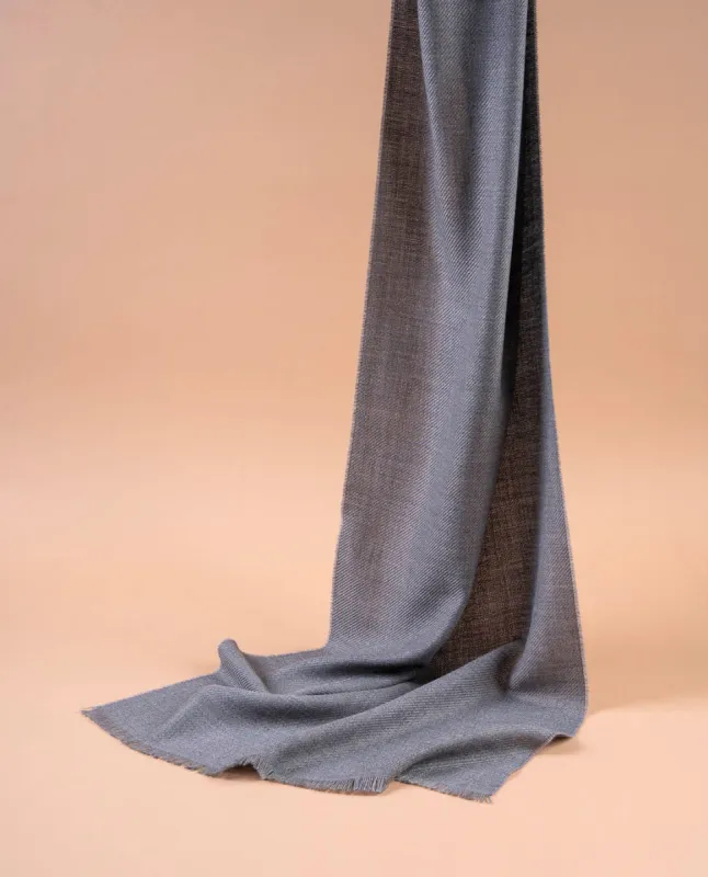 Woven Wool Essential Scarf - Grey Solid sold by Paolo Albizzati