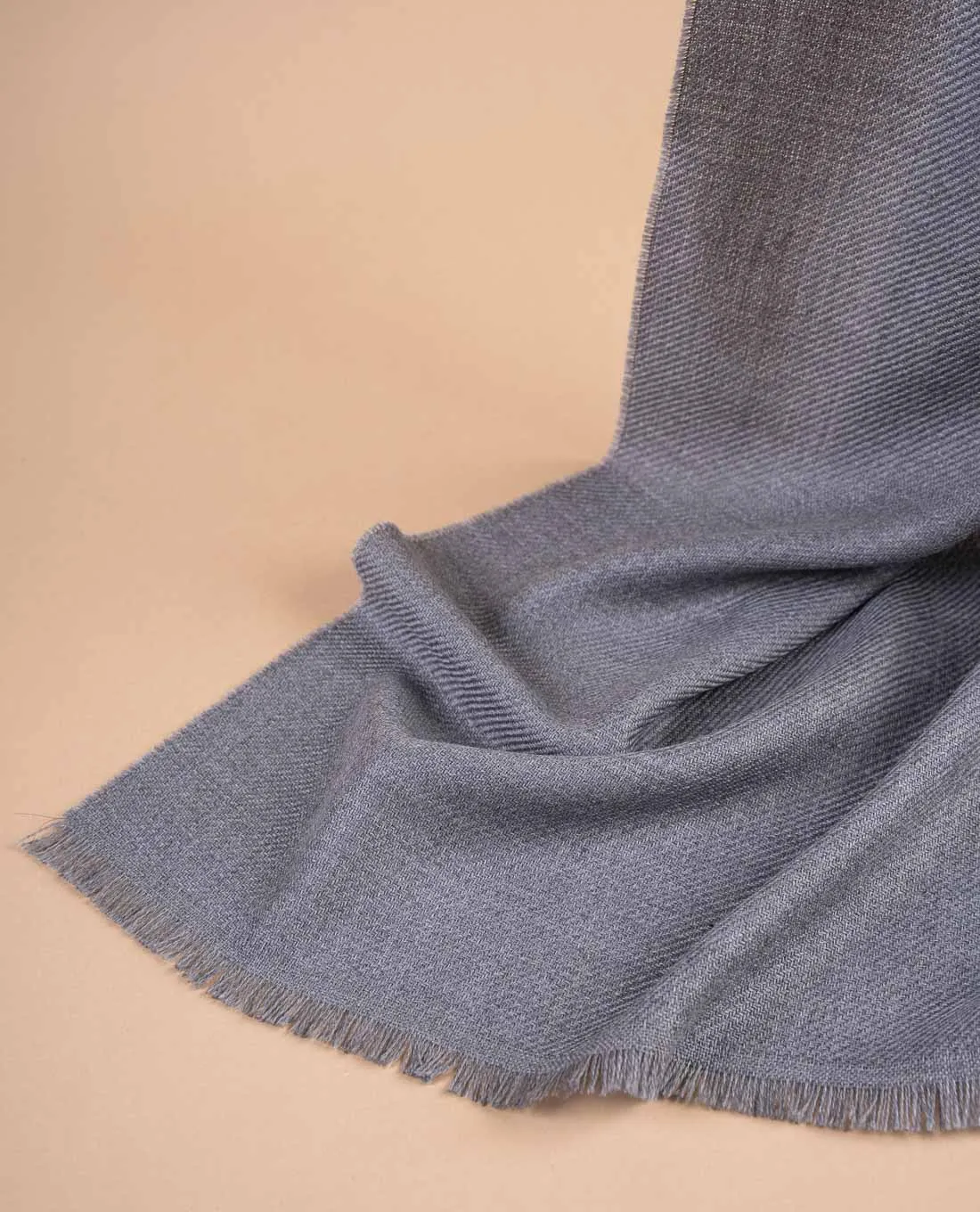 Woven Wool Essential Scarf - Grey Solid sold by Paolo Albizzati product image thumbnail 4