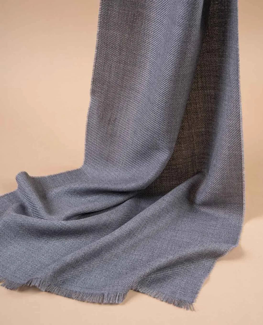 Woven Wool Essential Scarf - Grey Solid sold by Paolo Albizzati product image thumbnail 3