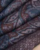 Printed Soft Wool Scarf - Brown and Burgundy Paisley Print sold by Paolo Albizzati