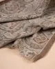 Wool Printed Scarf - Green and Beige Paisley sold by Paolo Albizzati