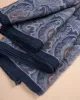 Wool Printed Scarf - Blue Paisley sold by Paolo Albizzati