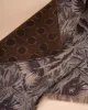Wool Printed Scarf - Beige and Brown Floral and Circles sold by Paolo Albizzati