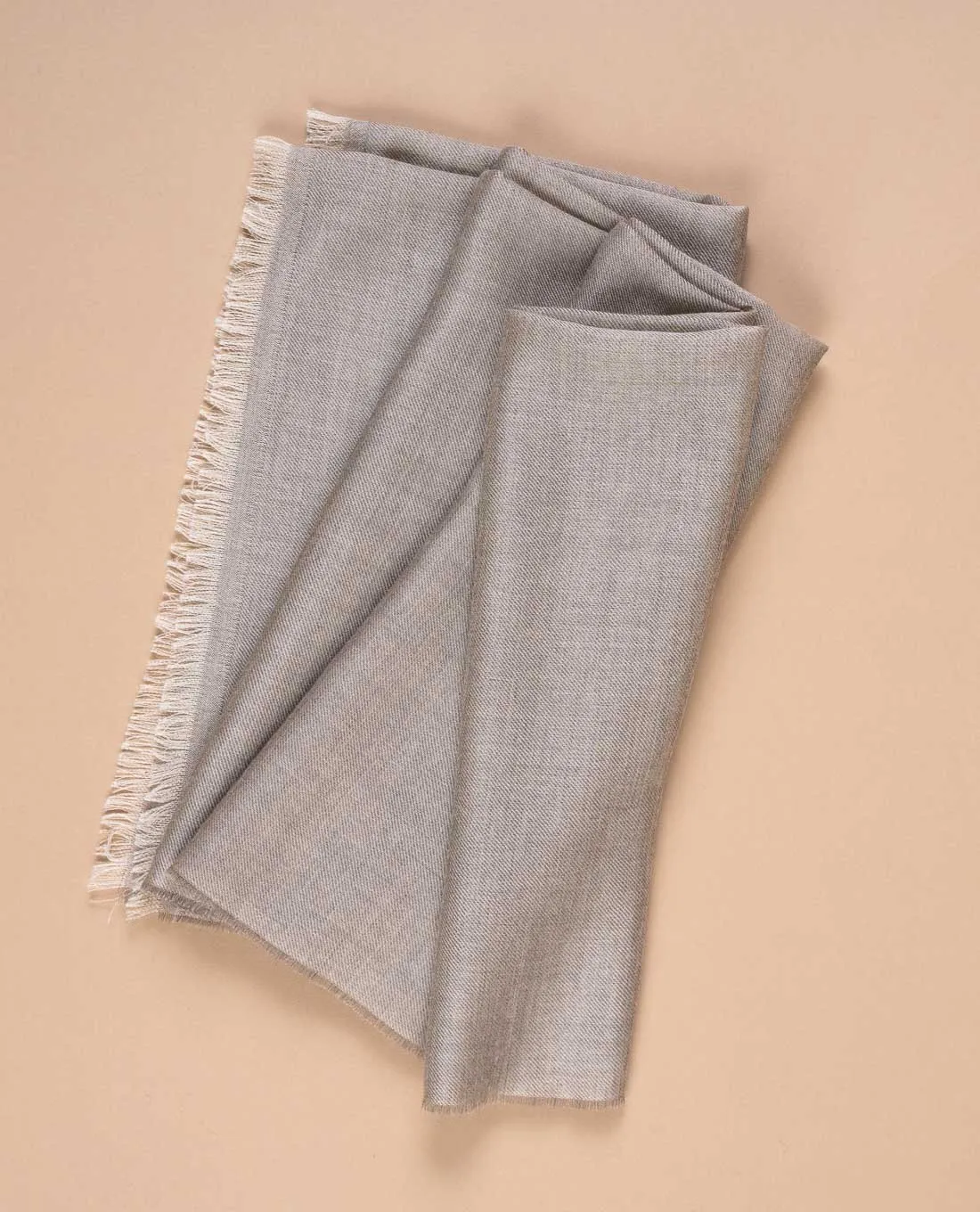 Woven Cashmere Silk Scarf - Light Brown Solid sold by Paolo Albizzati product image thumbnail 4