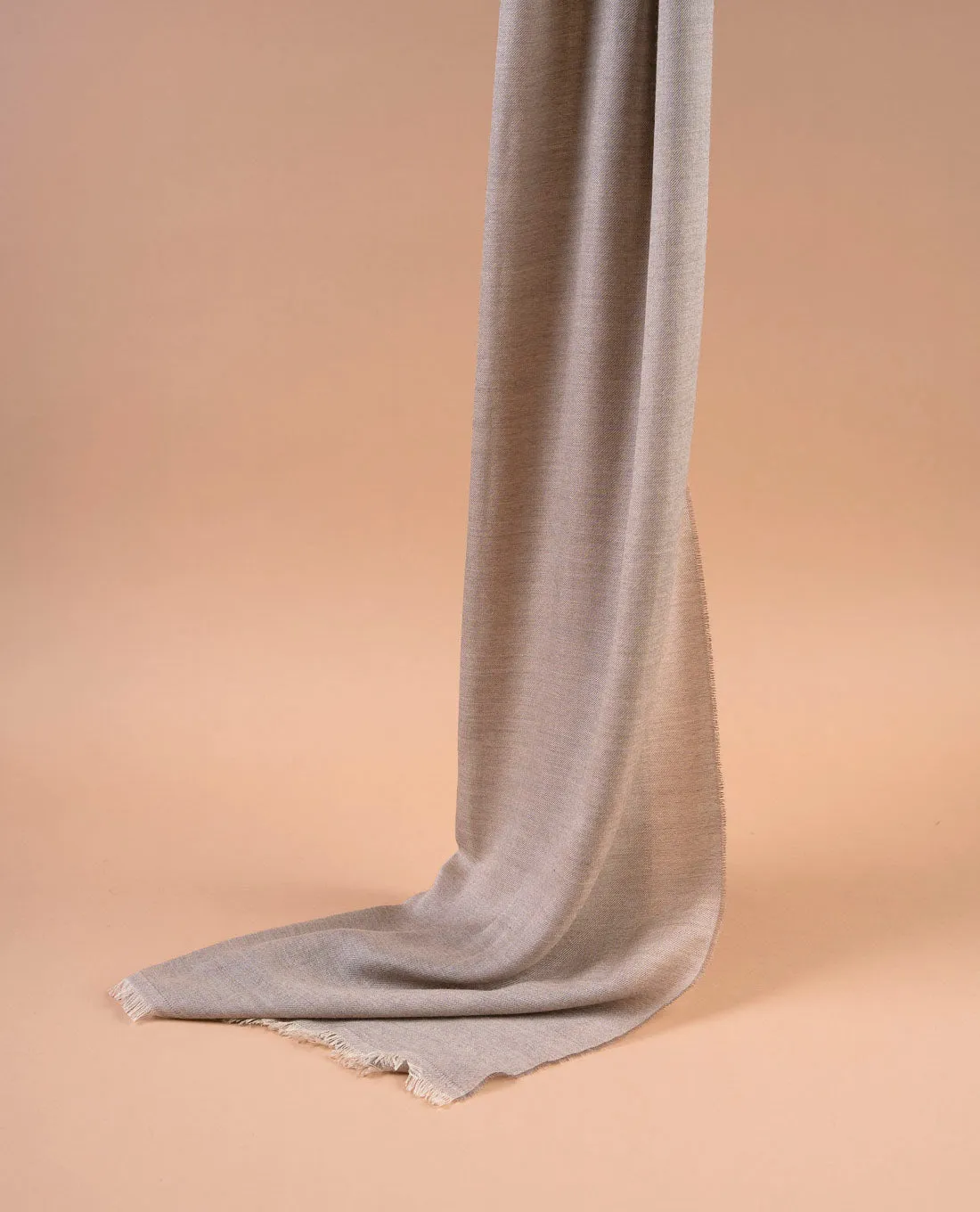 Woven Cashmere Silk Scarf - Light Brown Solid sold by Paolo Albizzati