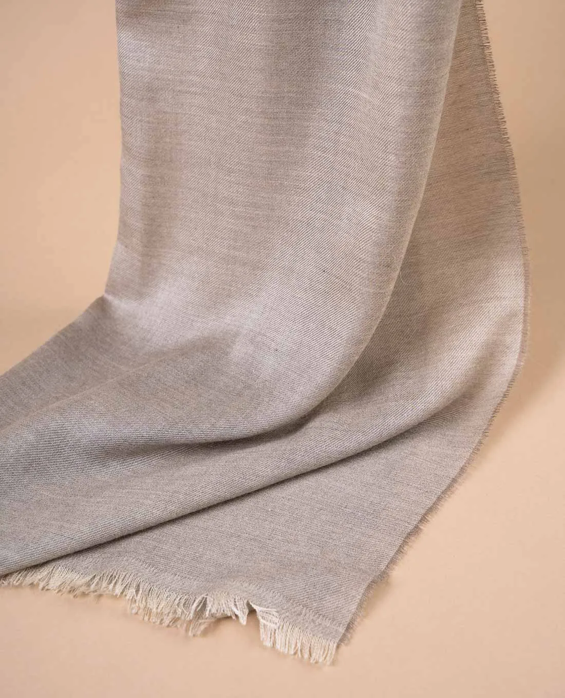 Woven Cashmere Silk Scarf - Light Brown Solid sold by Paolo Albizzati product image thumbnail 3