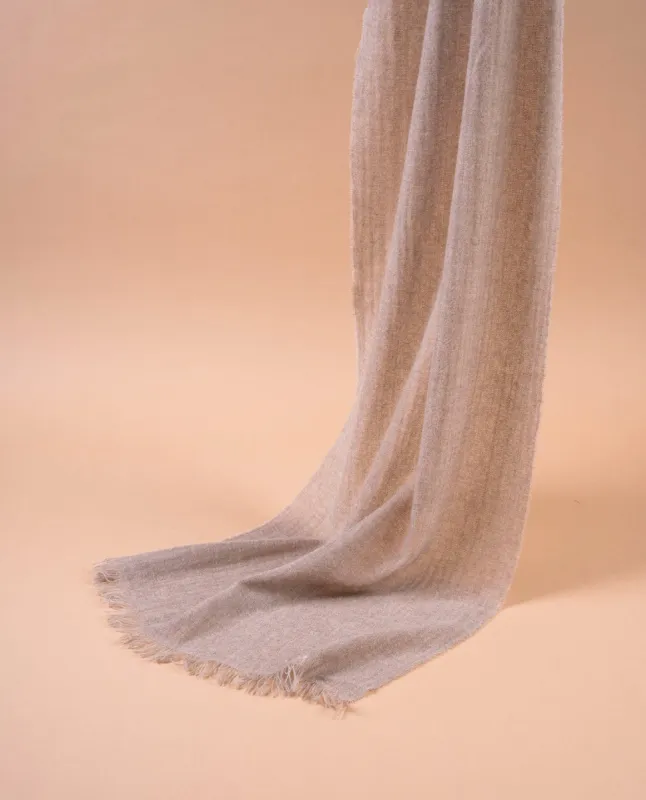 Cashmere Scarf - Beige Woven Cashmere Solid sold by Paolo Albizzati