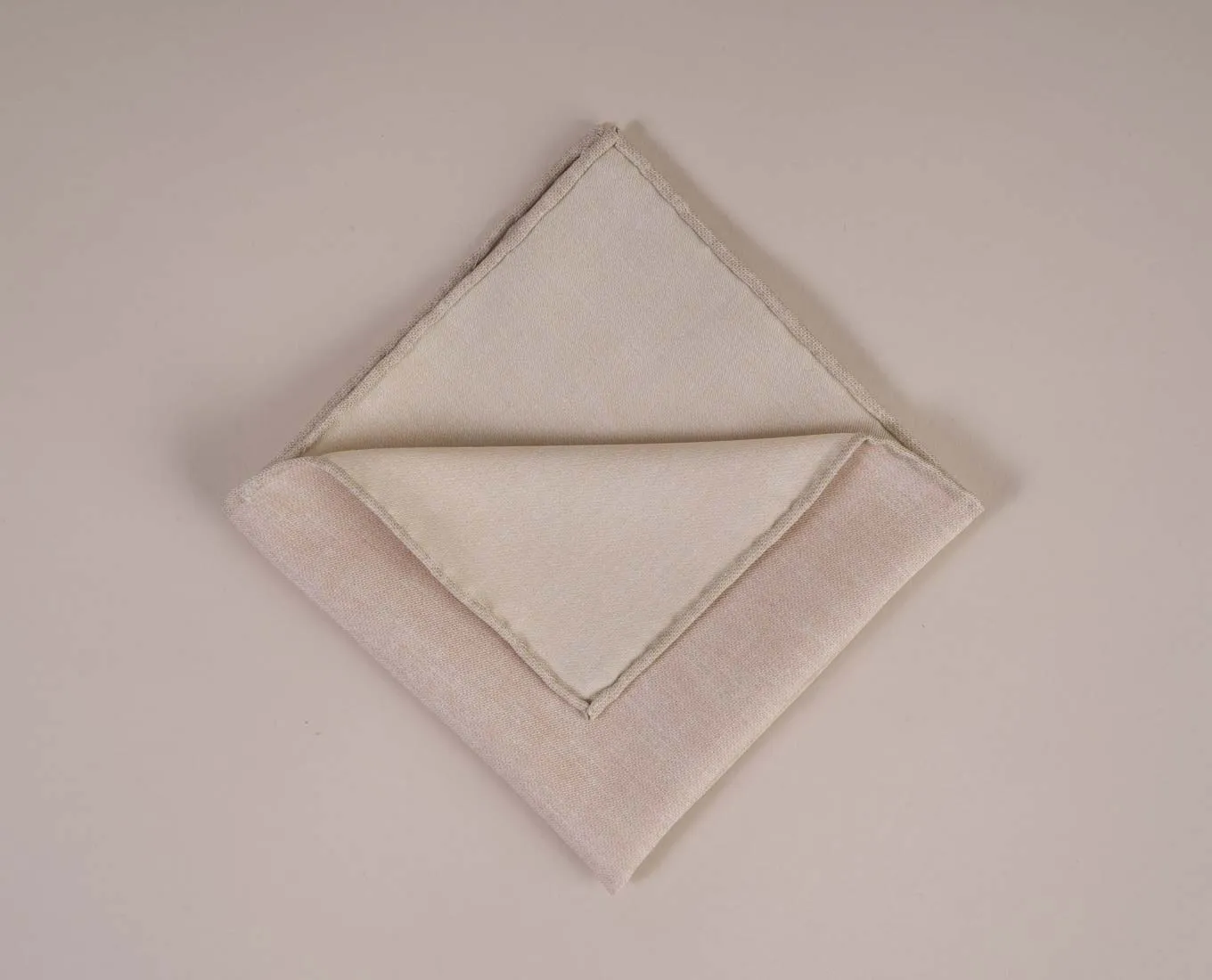 Reversible Silk Cotton Pocket Square - Pastel Pink Plain sold by Paolo Albizzati product image thumbnail 2