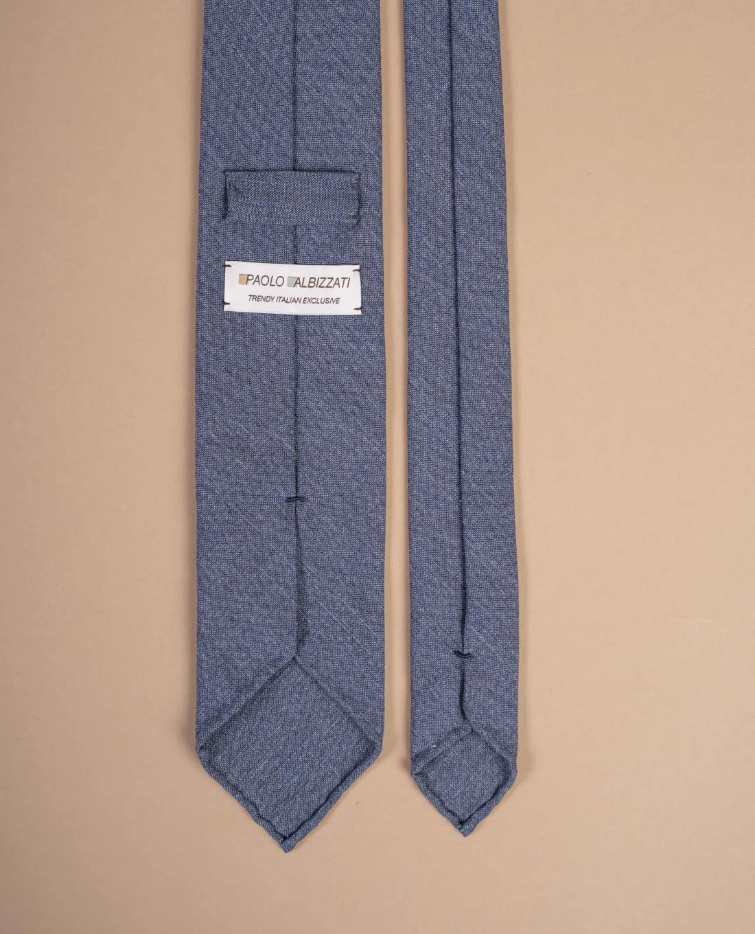 Lightweight Linen Tie - Denim Blue sold by Paolo Albizzati product image thumbnail 2