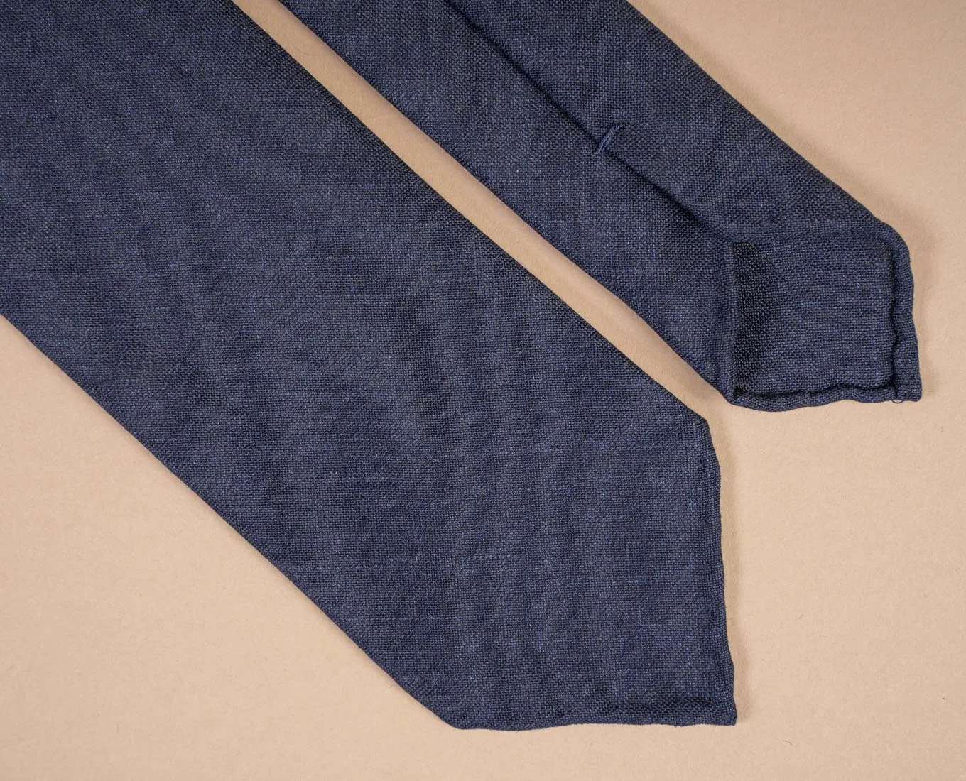 Lightweight Linen Tie - Navy Blue sold by Paolo Albizzati product image thumbnail 3