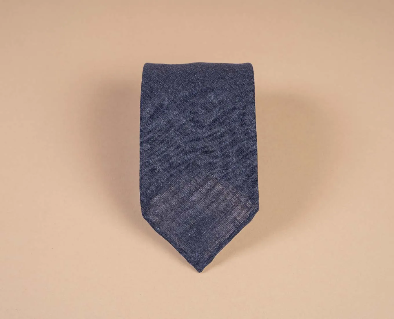 Lightweight Linen Tie - Navy Blue sold by Paolo Albizzati product image thumbnail 4