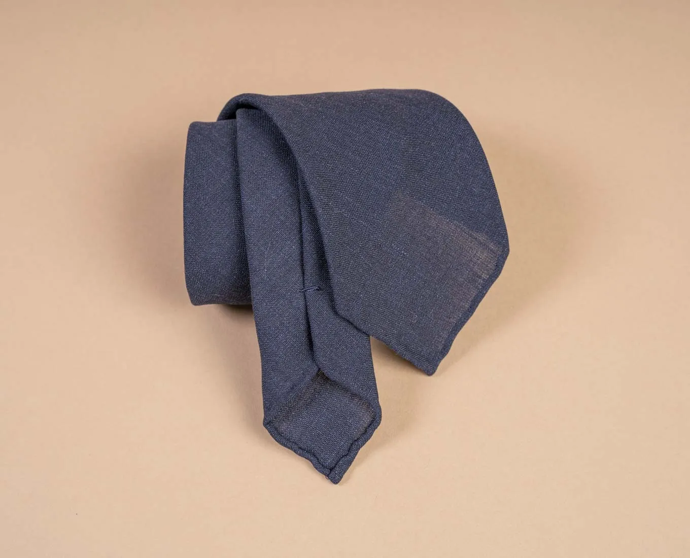 Lightweight Linen Tie - Navy Blue sold by Paolo Albizzati product image thumbnail 5