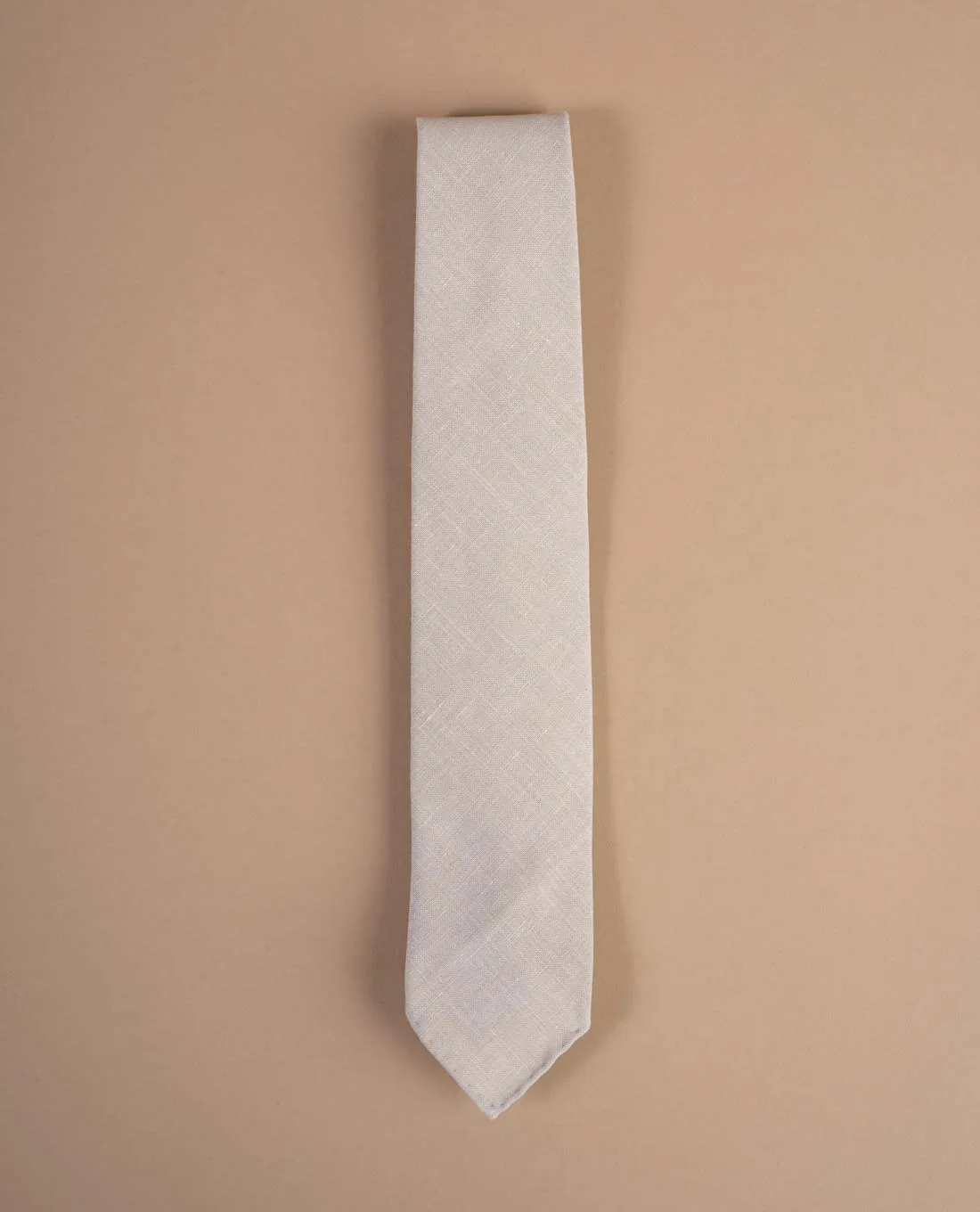 Lightweight Linen Tie - Beige sold by Paolo Albizzati