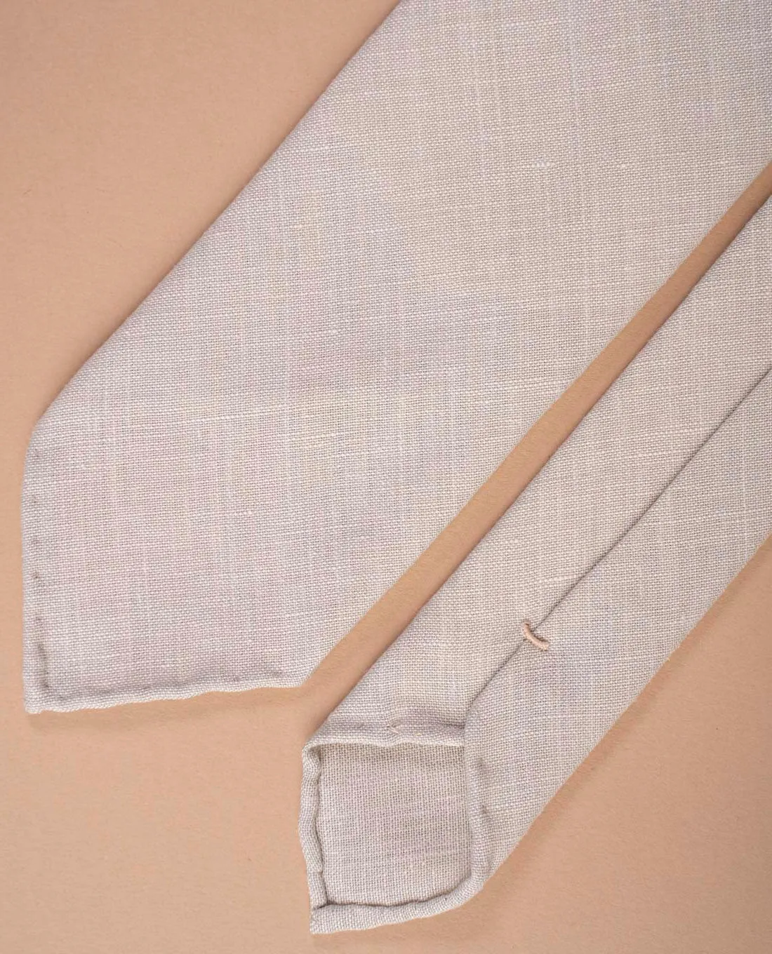 Lightweight Linen Tie - Beige sold by Paolo Albizzati product image thumbnail 2