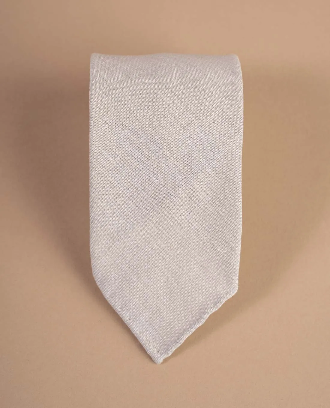 Lightweight Linen Tie - Beige sold by Paolo Albizzati product image thumbnail 4