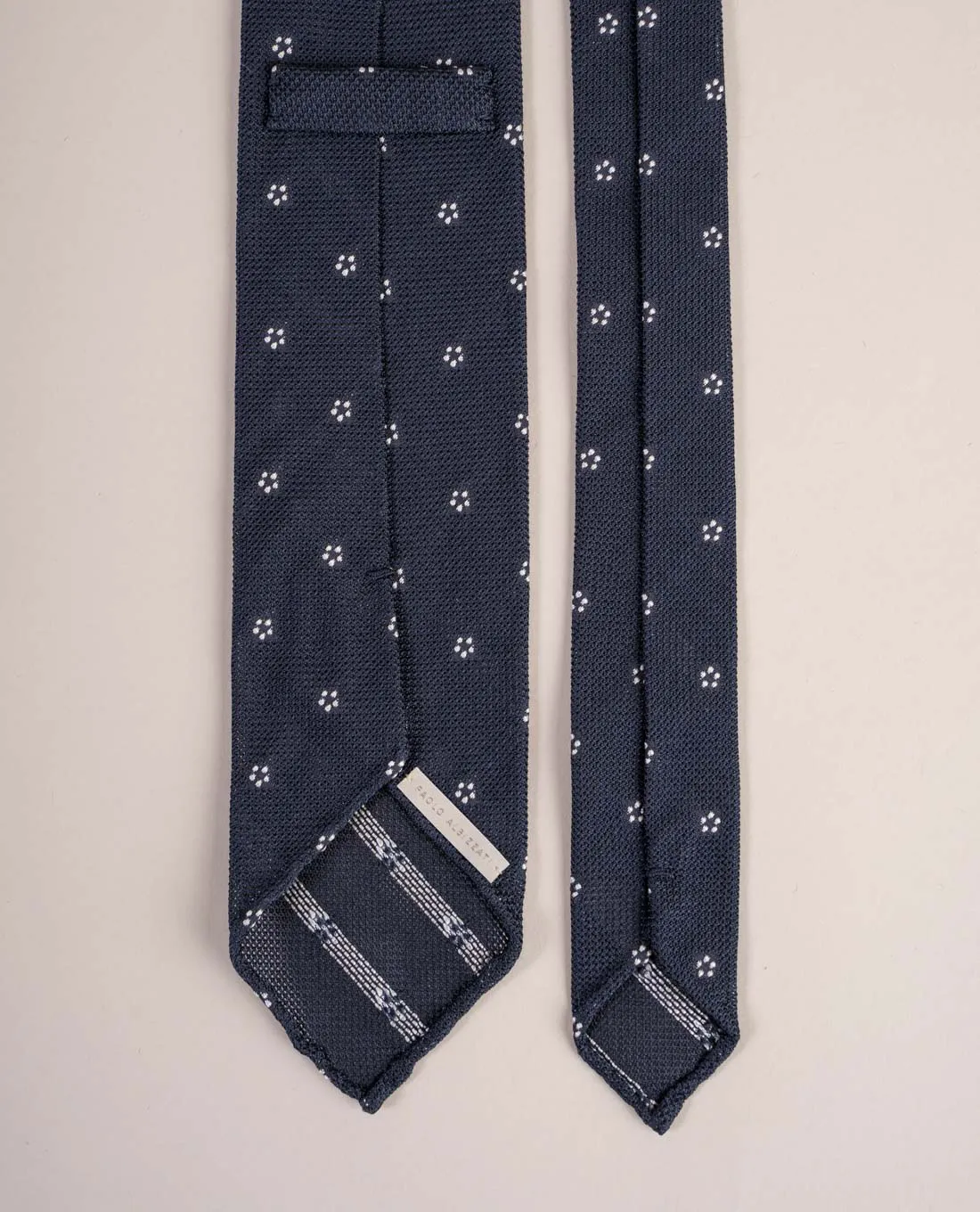 Original Grenadine Silk Tie - Navy and White Flower sold by Paolo Albizzati product image thumbnail 2