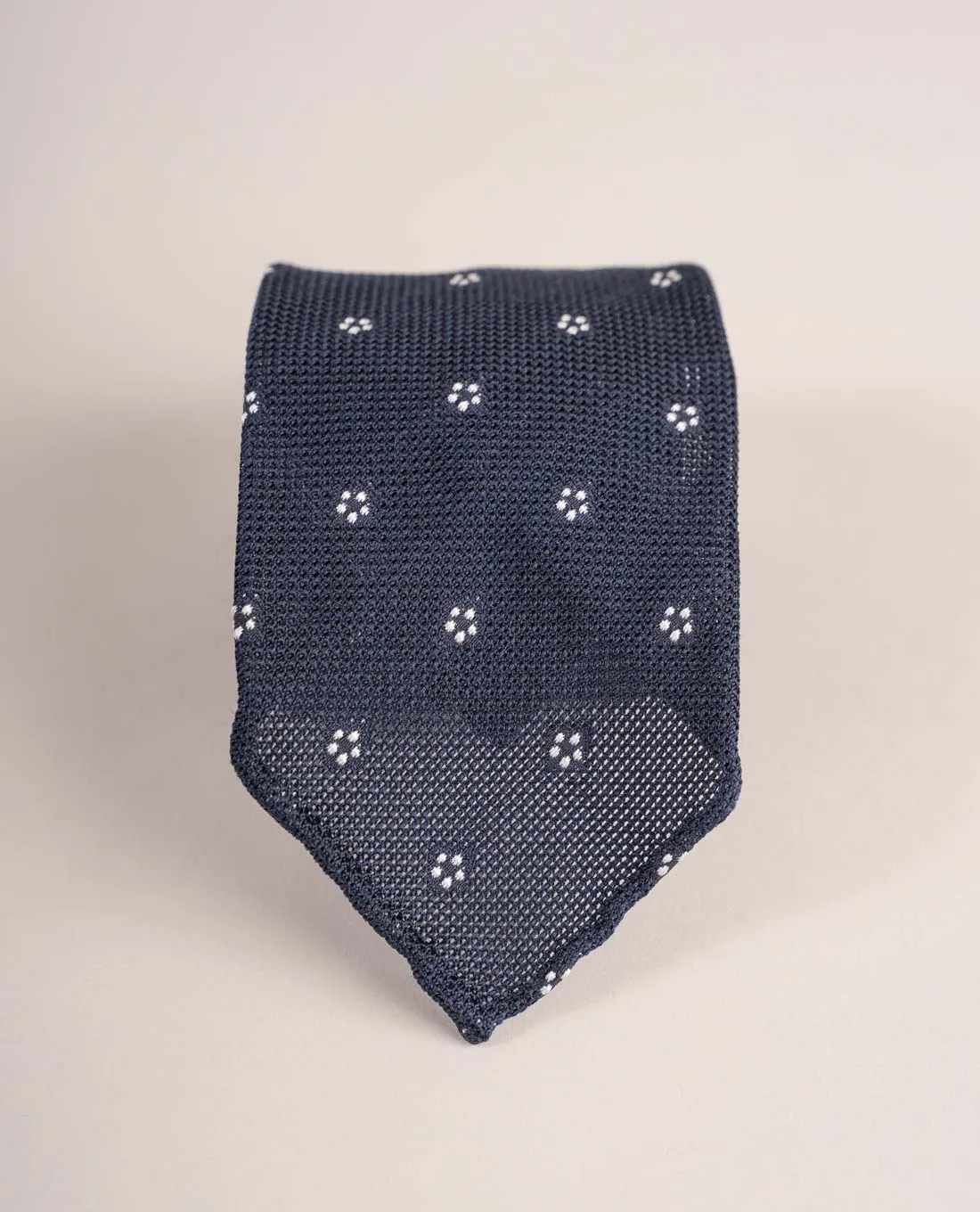 Original Grenadine Silk Tie - Navy and White Flower sold by Paolo Albizzati product image thumbnail 3