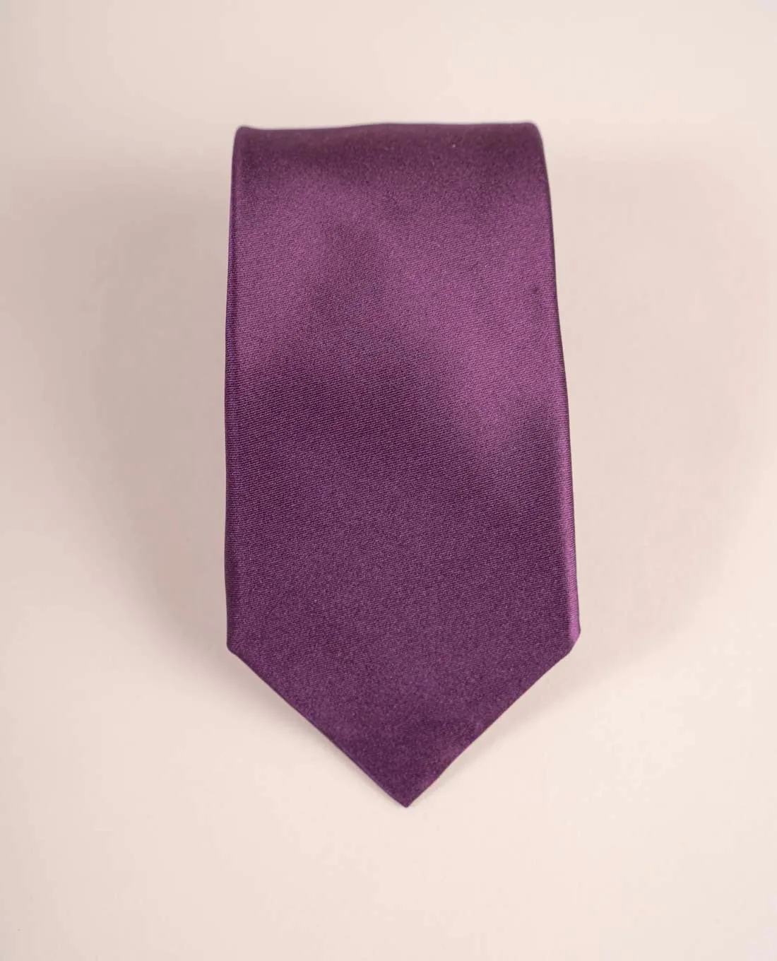 Jacquard Silk Tie - Purple and Navy with White Stripes sold by Paolo Albizzati product image thumbnail 3