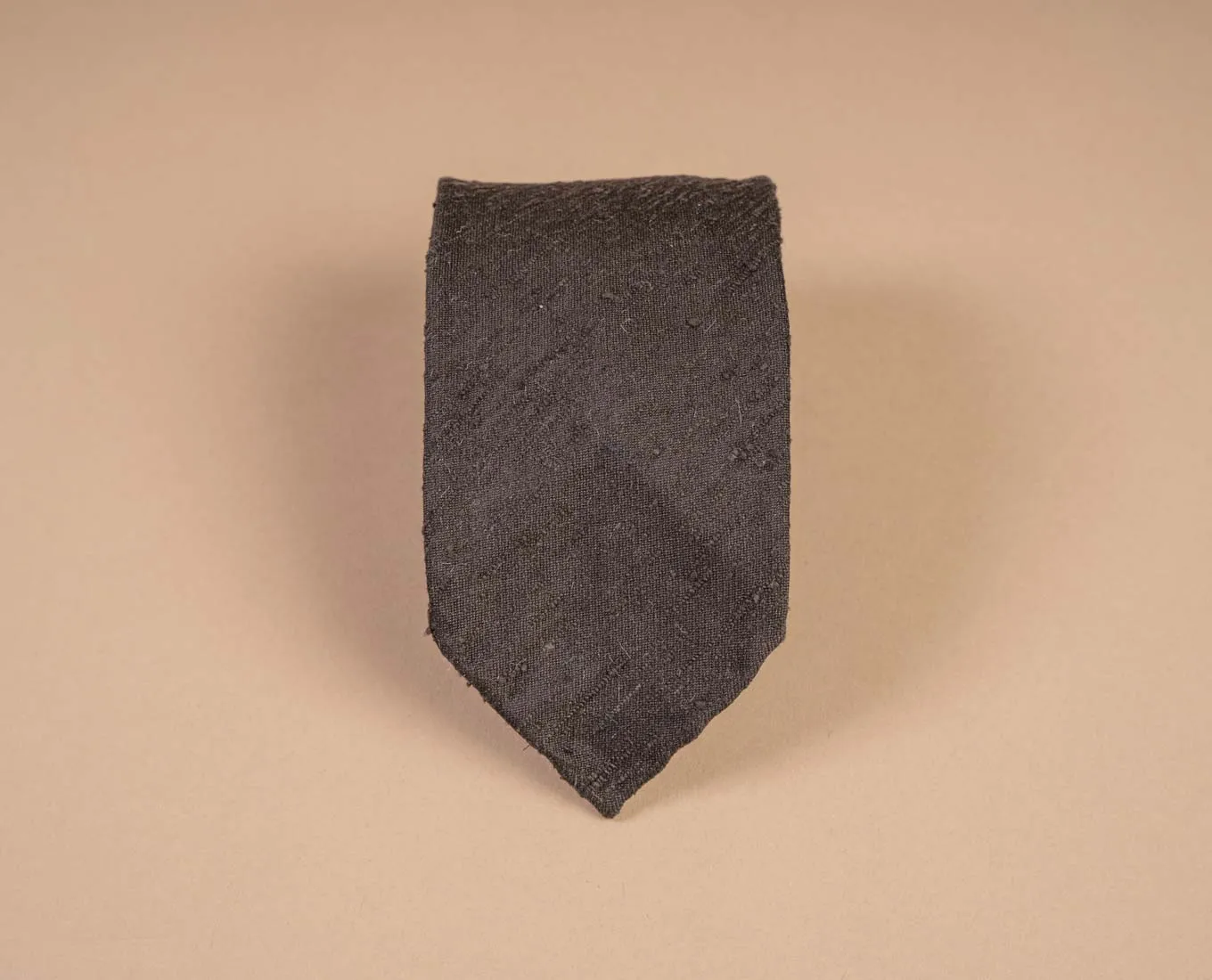 Shantung Silk Tie - Brown Solid sold by Paolo Albizzati product image thumbnail 3