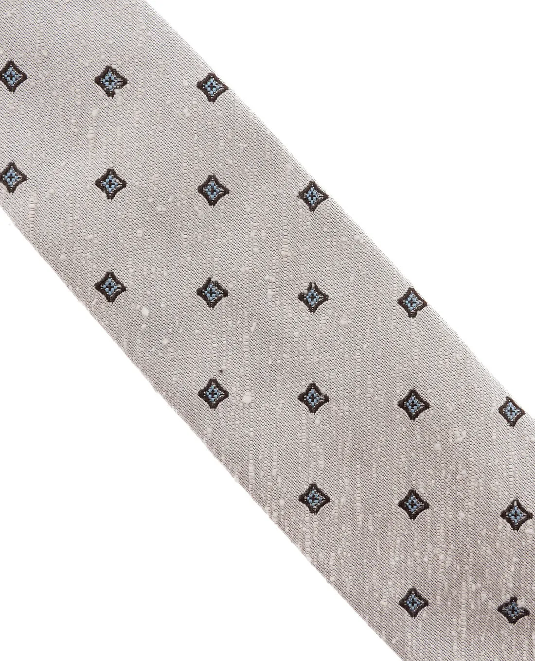 Shantung Silk Tie - Off-White Micro Motif sold by Paolo Albizzati product image thumbnail 3