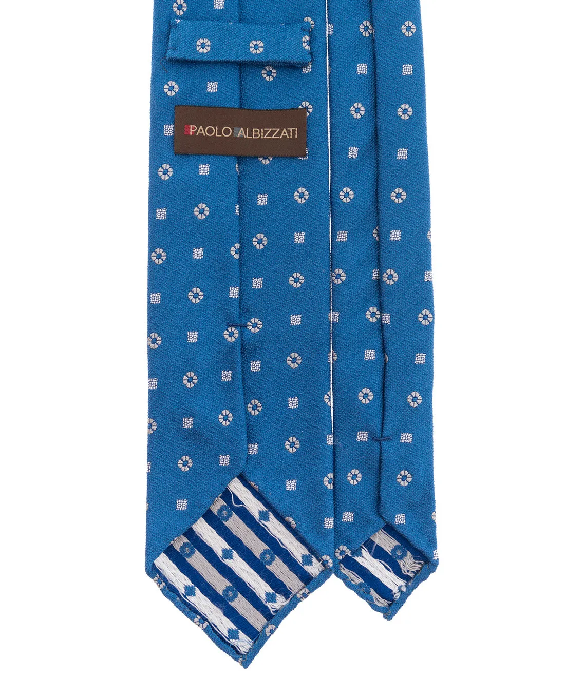 Bouclé Silk Tie - Royal Blue sold by Paolo Albizzati product image thumbnail 2