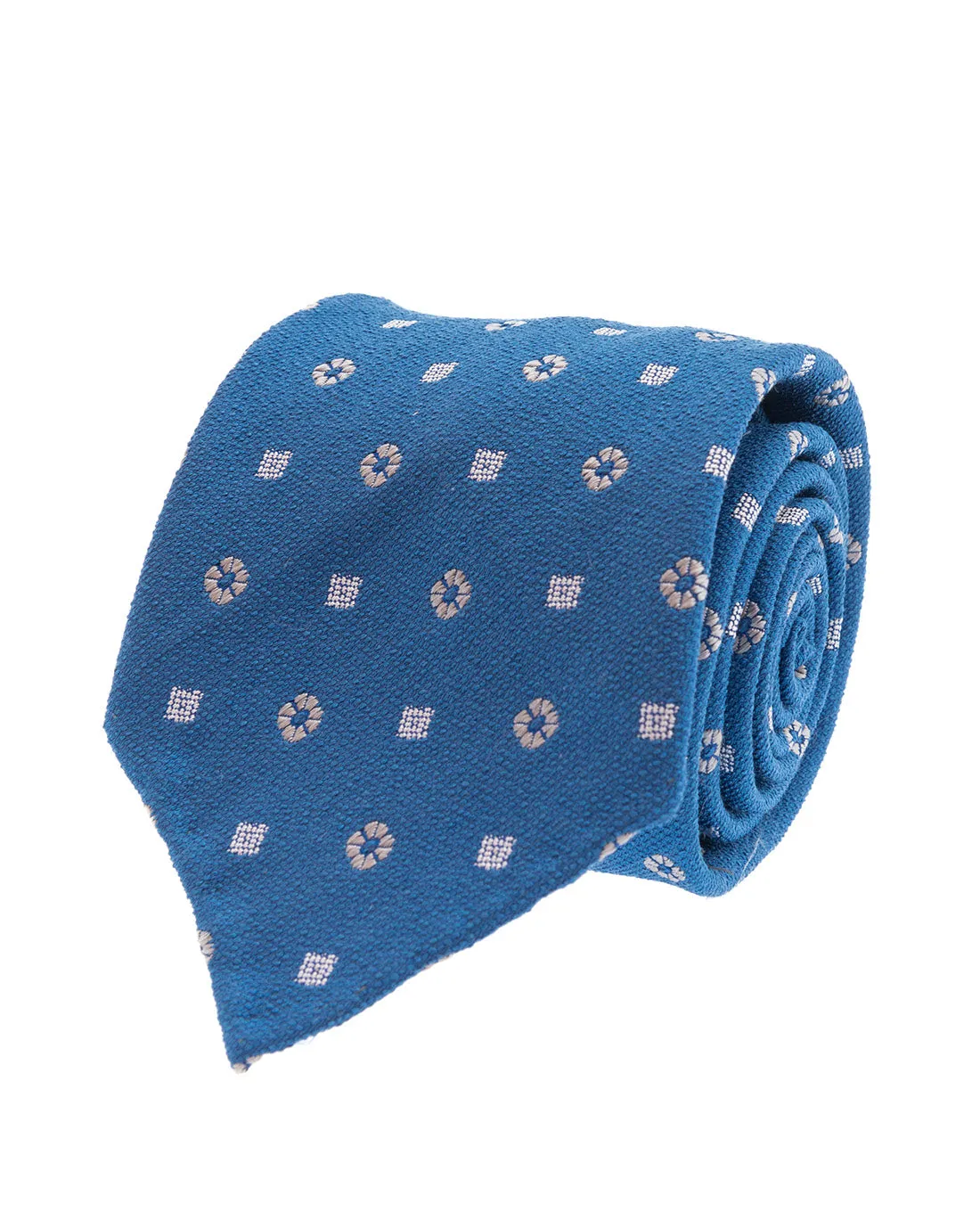 Bouclé Silk Tie - Royal Blue sold by Paolo Albizzati