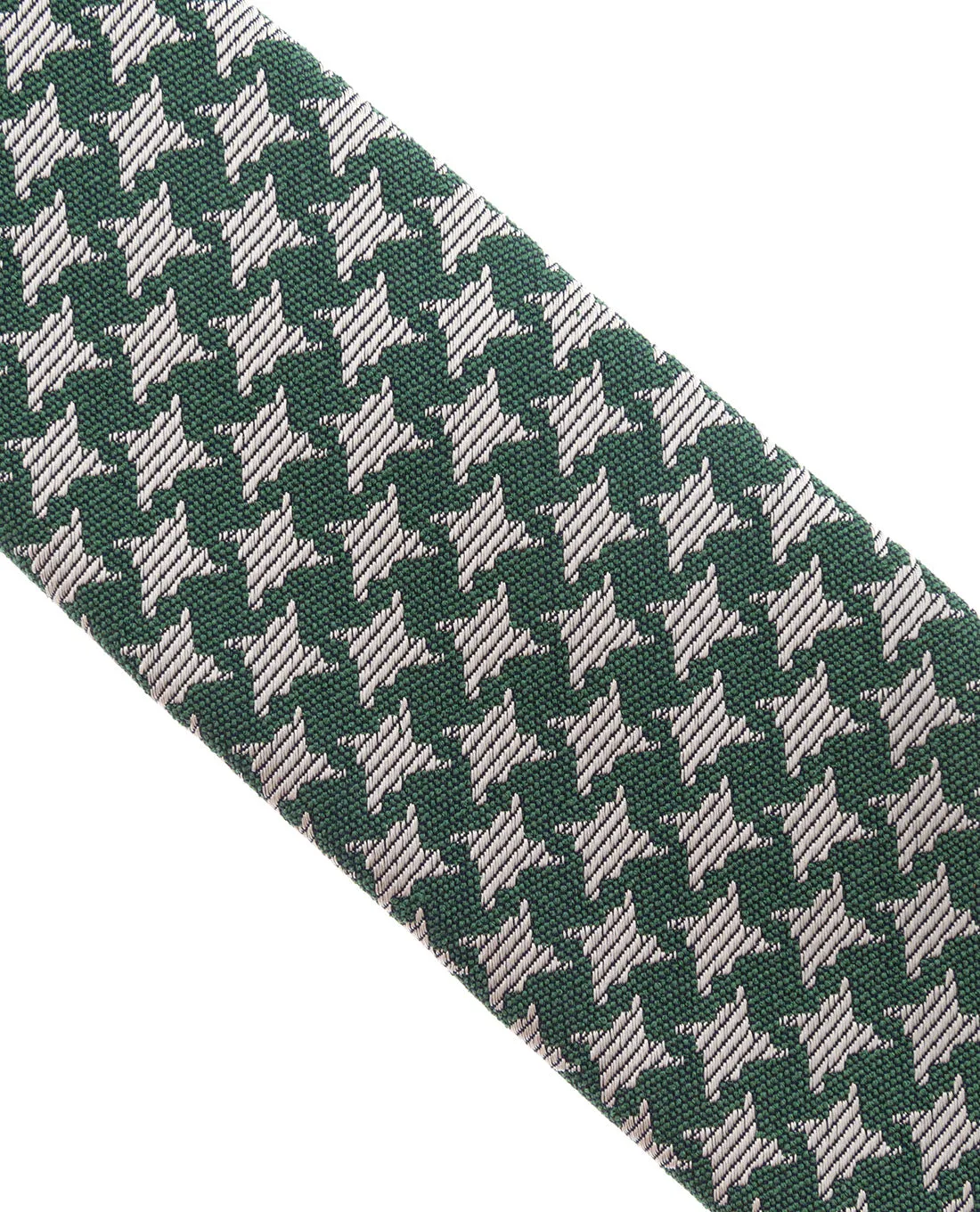 Bouclé Silk Tie - Green Houndstooth sold by Paolo Albizzati product image thumbnail 3