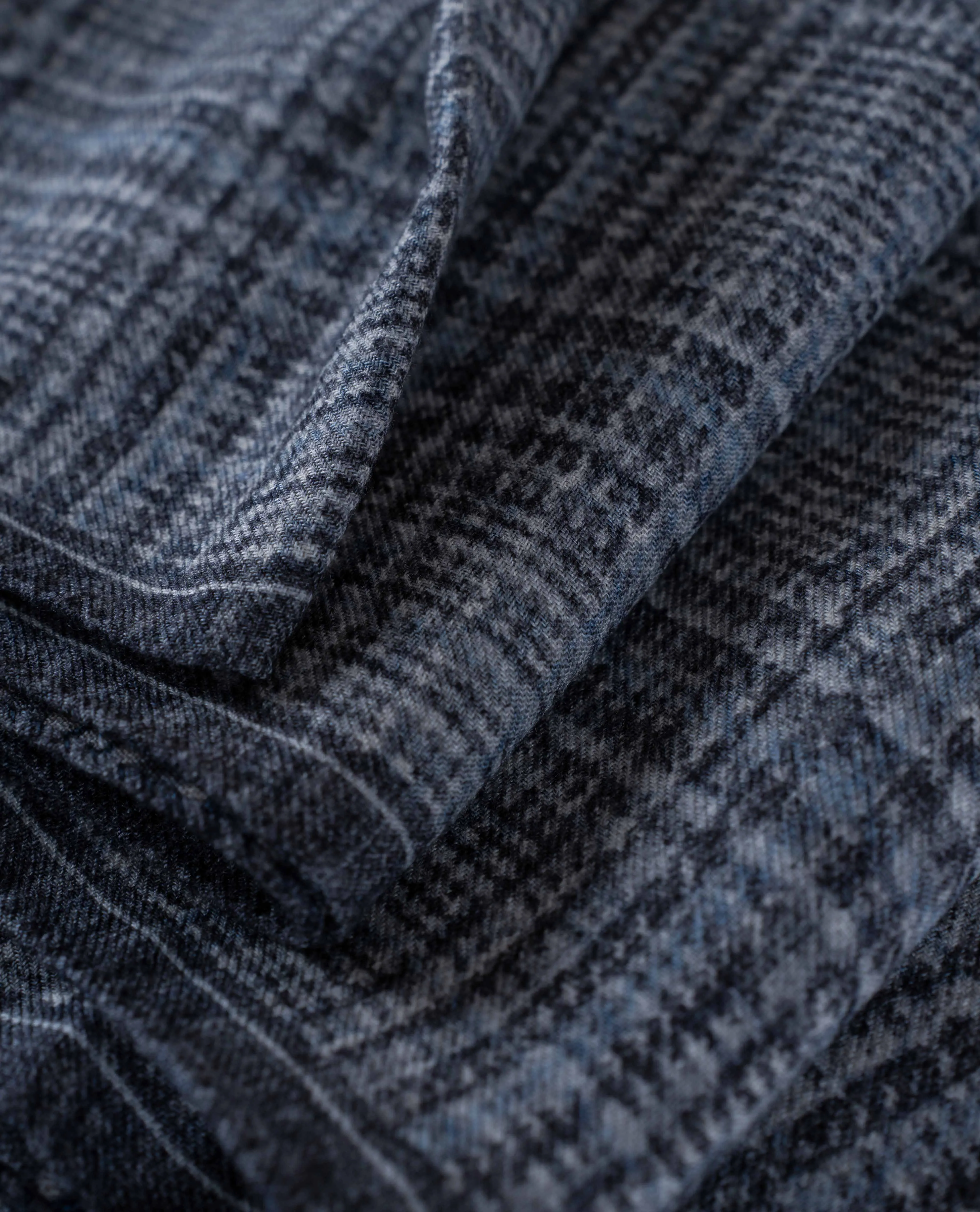 Wool Printed Scarf - Grey Check Melange sold by Paolo Albizzati product image thumbnail 3