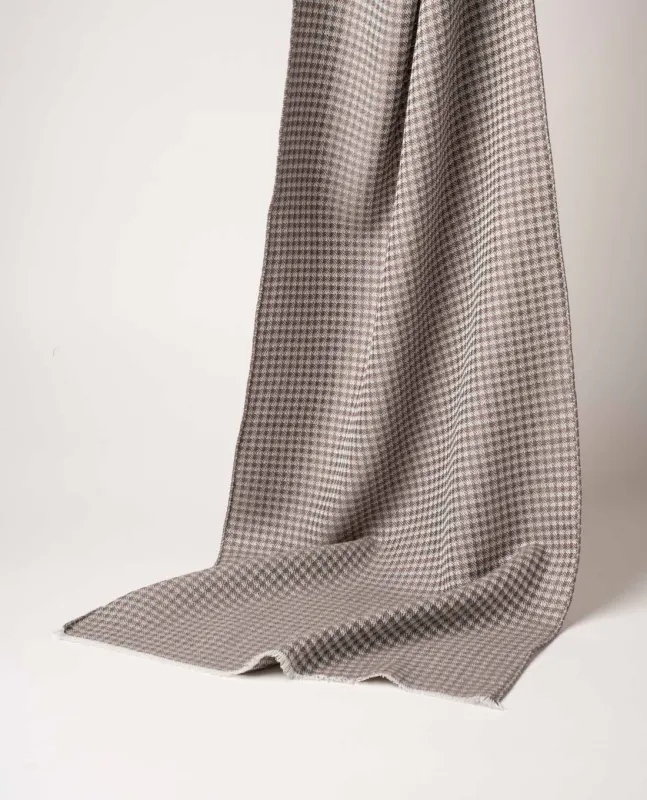 Wool Woven Scarf - Brown Gingham sold by Paolo Albizzati