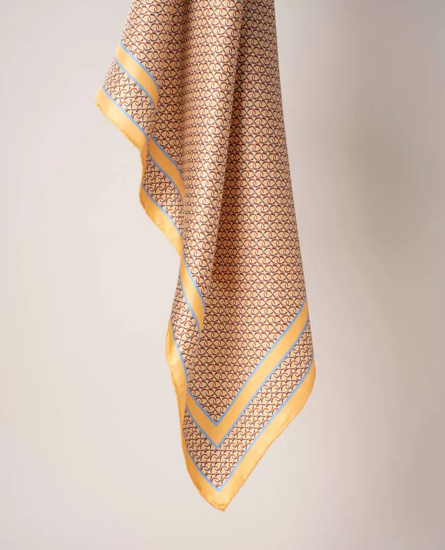 Bandana Twill Silk - Yellow Micro Print made by Paolo Albizzati