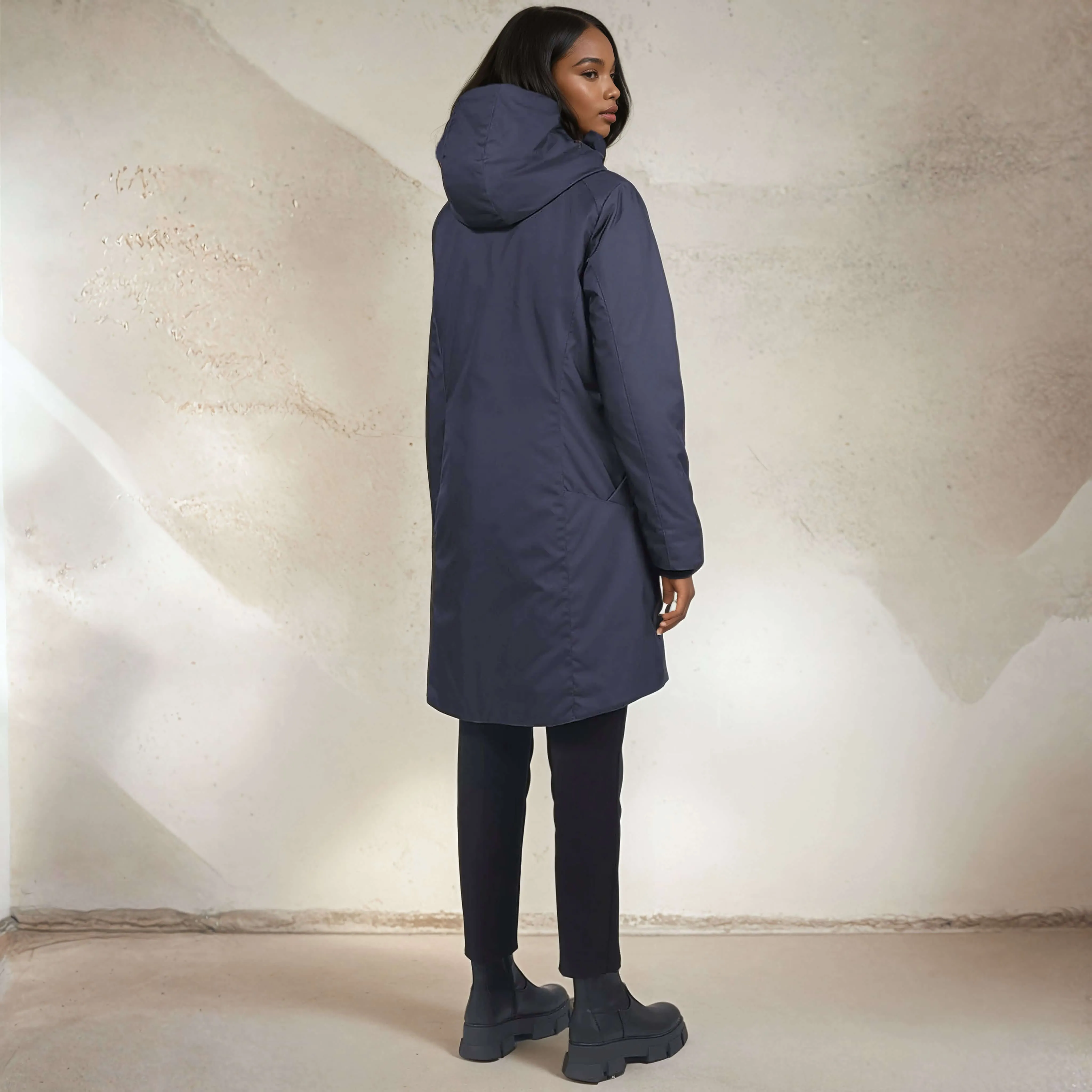 KIRSI - 3/4 Length Winter Coat - ECONYL sold by ALLTRUEIST KNITWEAR product image thumbnail 5