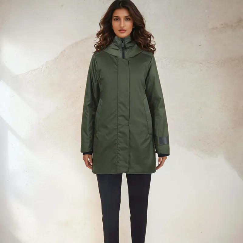 Christiana - Mid-Length Winter Coat - ECONYL sold by ALLTRUEIST KNITWEAR