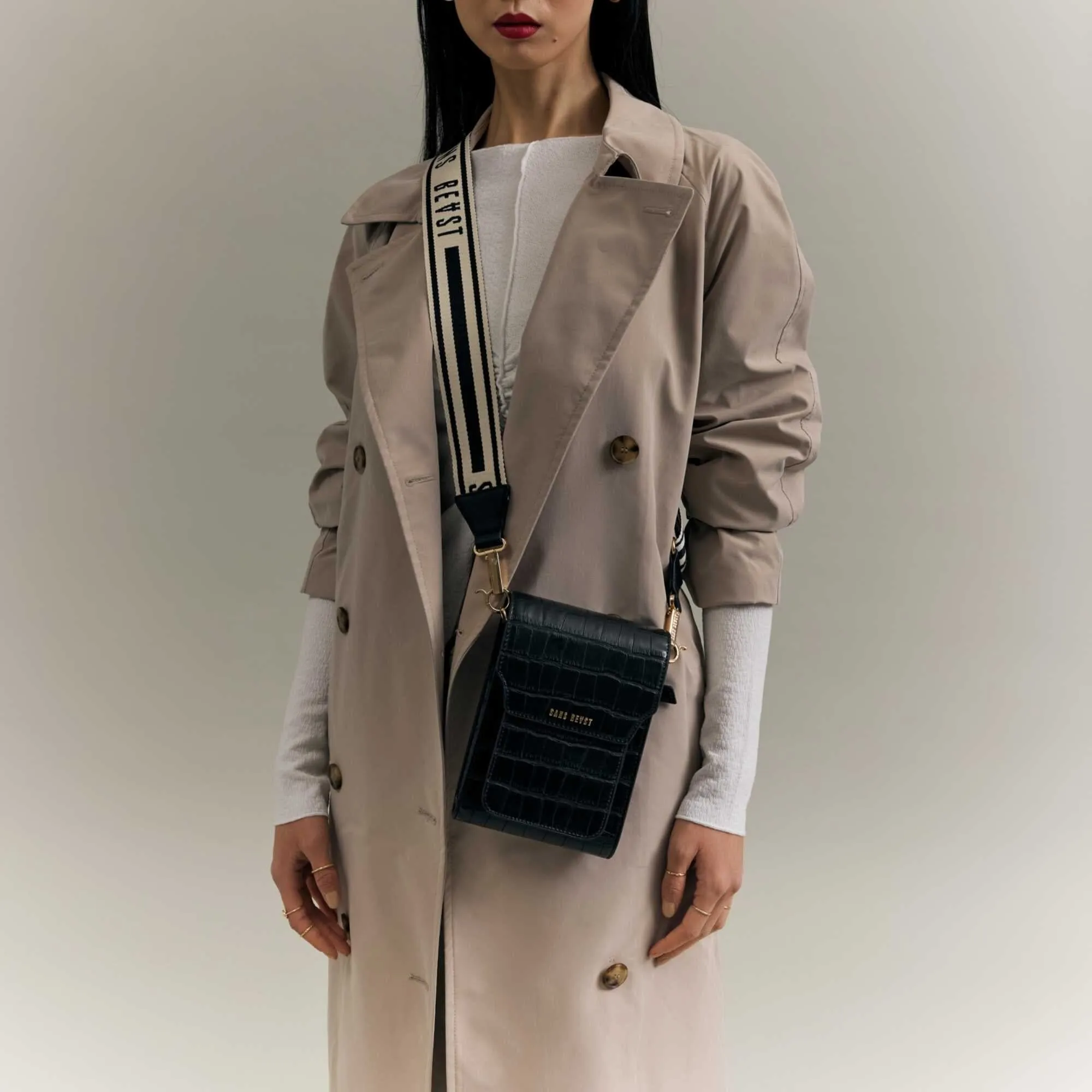 Corridor Bag Strap - Licorice + Gold sold by ALLTRUEIST KNITWEAR product image thumbnail 2