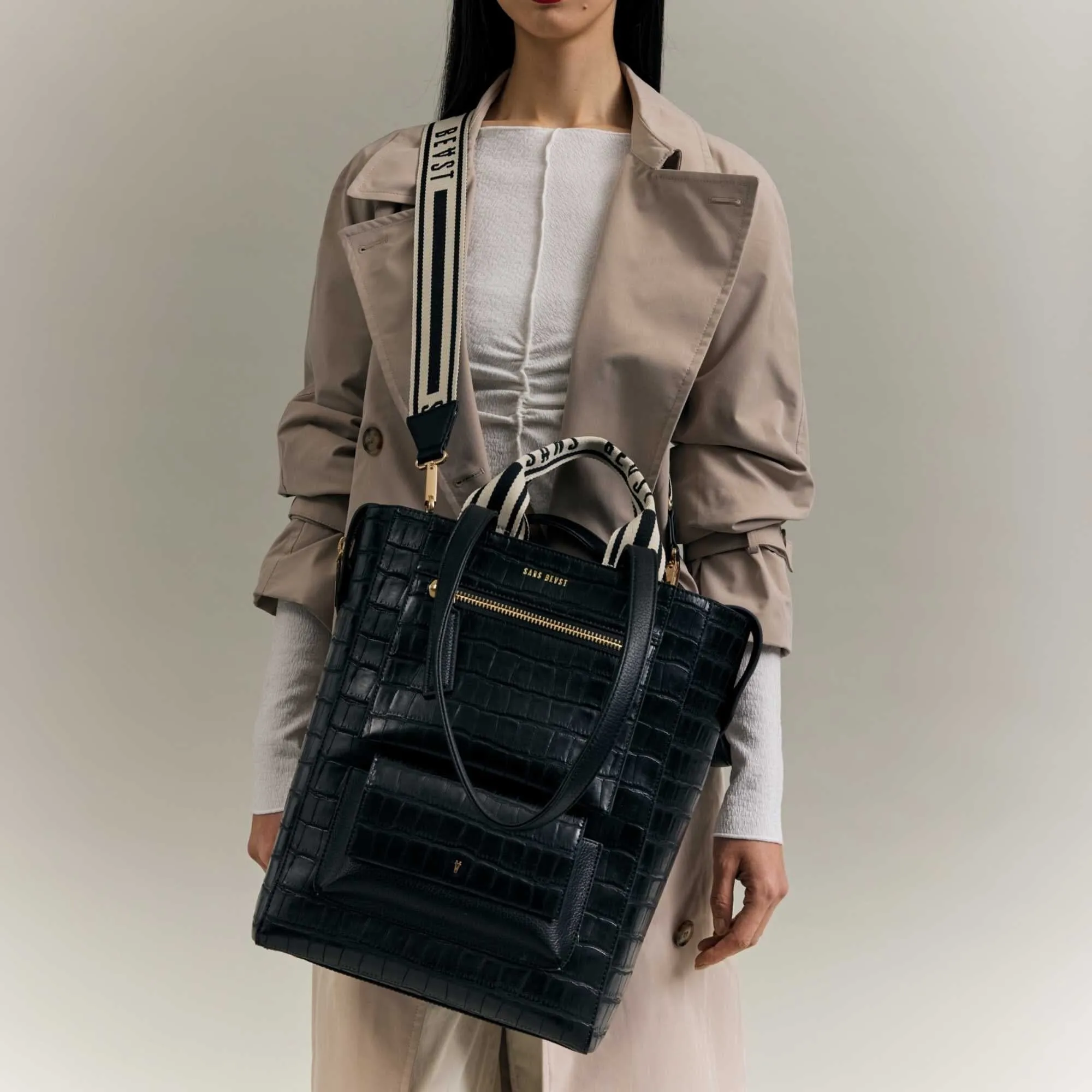 Corridor Bag Strap - Licorice + Gold sold by ALLTRUEIST KNITWEAR product image thumbnail 3