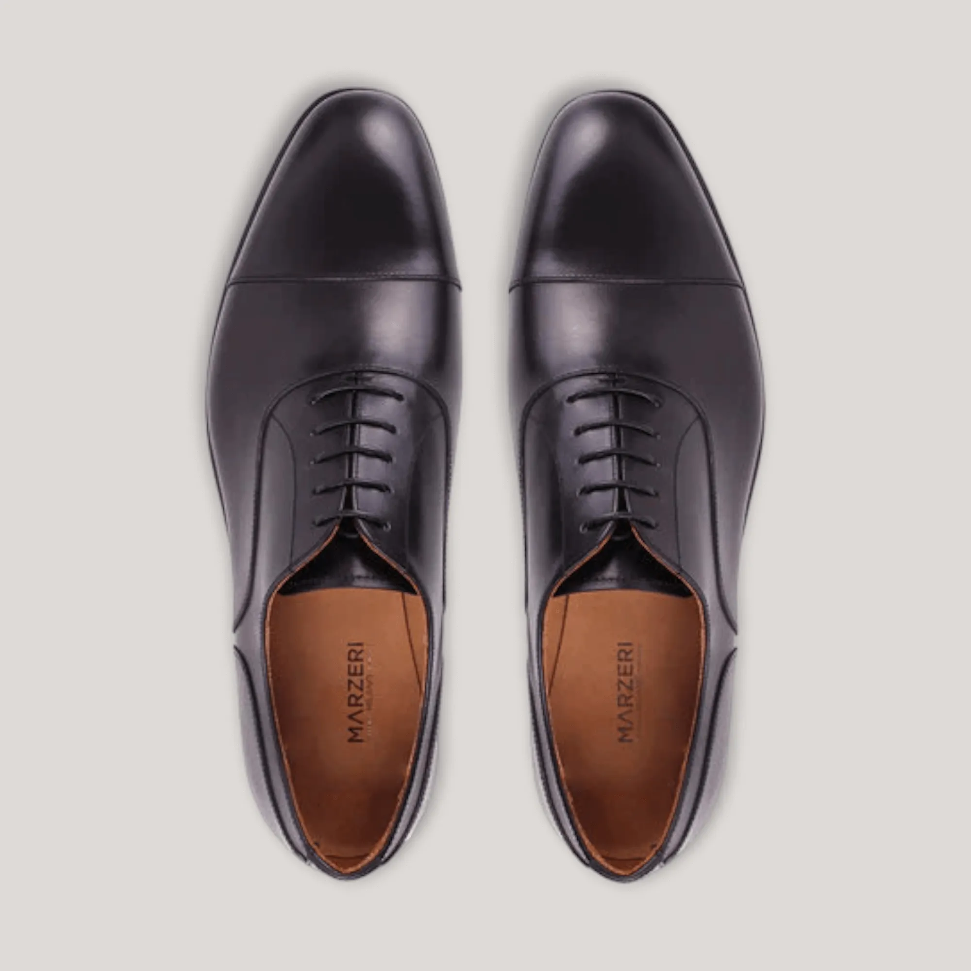Noto | Black Cap-Toe Oxford Shoes sold by ALLTRUEIST KNITWEAR product image thumbnail 2