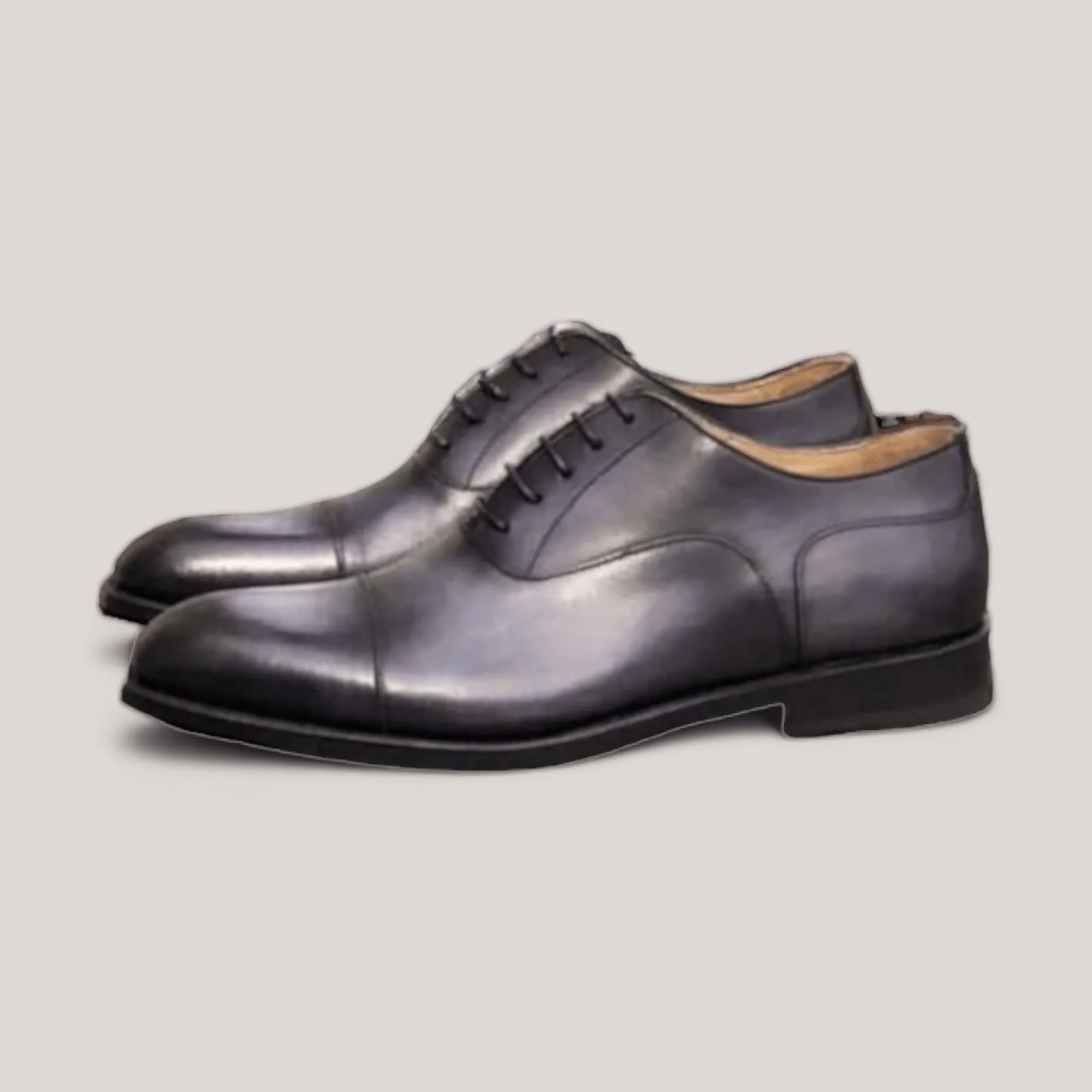 Noto | Black Cap-Toe Oxford Shoes sold by ALLTRUEIST KNITWEAR product image thumbnail 4