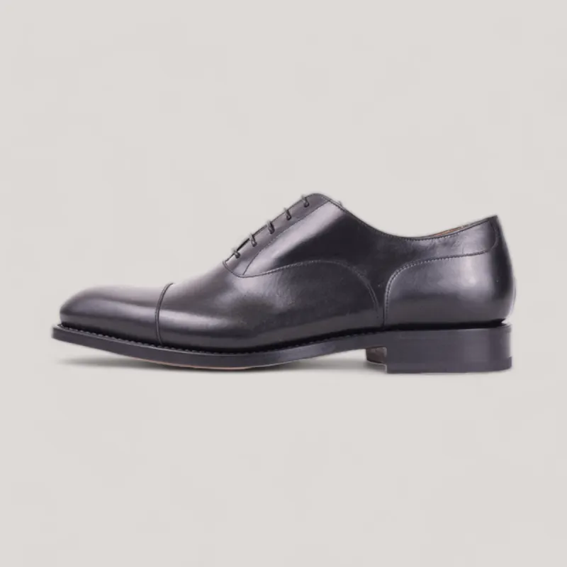 Noto | Black Cap-Toe Oxford Shoes sold by ALLTRUEIST KNITWEAR
