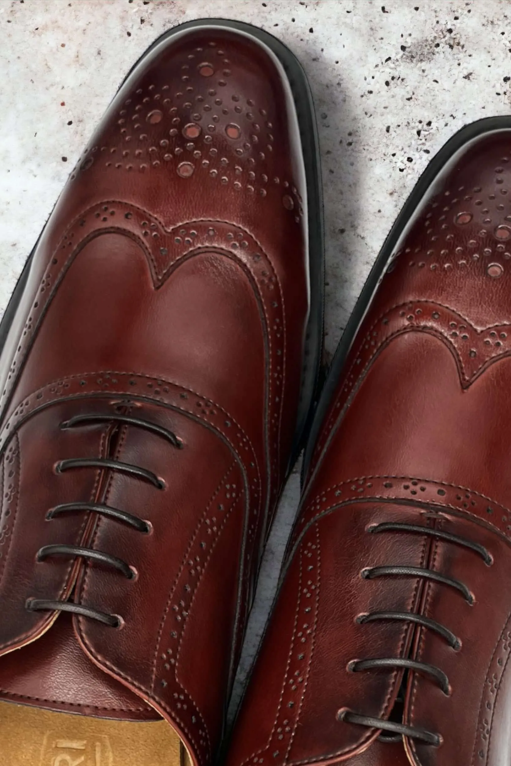 Firenze | Maroon Wingtip Brogue Shoes sold by ALLTRUEIST KNITWEAR product image thumbnail 4