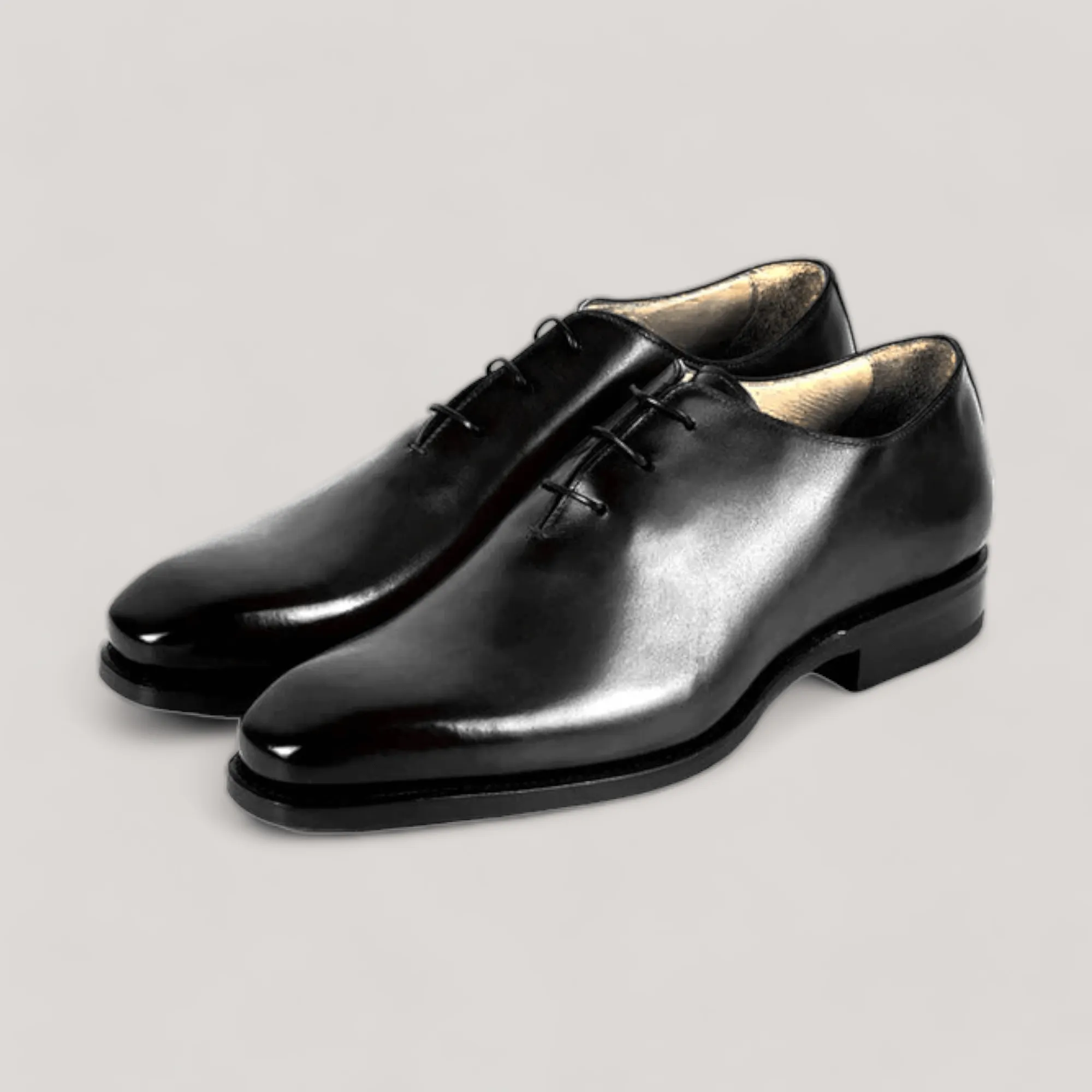 Cernobbio | Black Whole-Cut Oxford Shoes sold by ALLTRUEIST KNITWEAR product image thumbnail 2