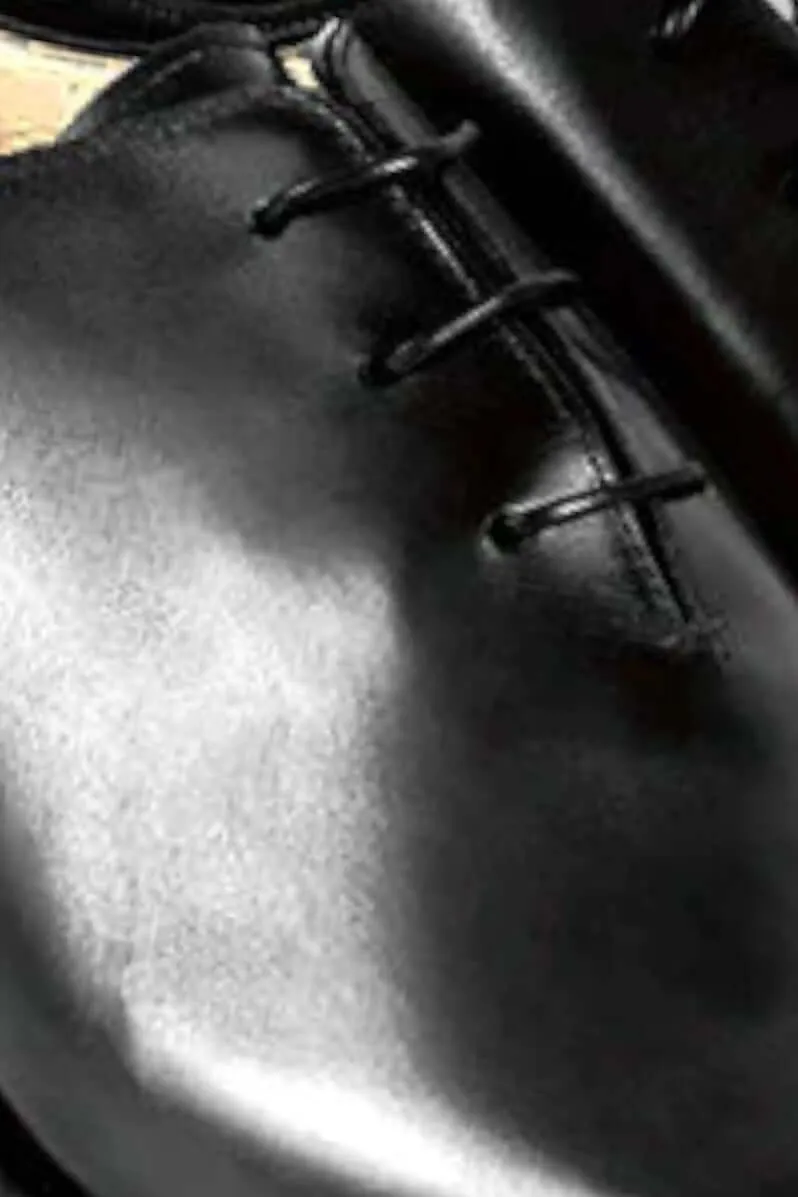 Cernobbio | Black Whole-Cut Oxford Shoes sold by ALLTRUEIST KNITWEAR product image thumbnail 3