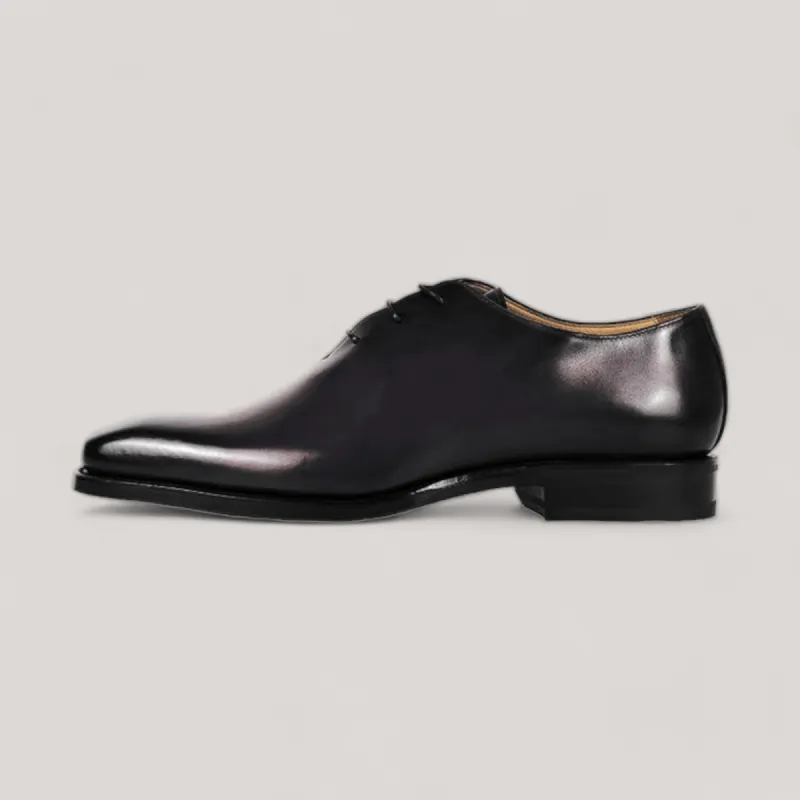 Cernobbio | Black Whole-Cut Oxford Shoes sold by ALLTRUEIST KNITWEAR