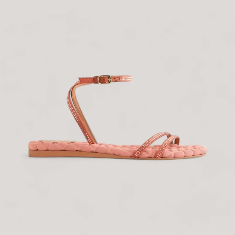 FAYE | Antique Rosé Crystal - Sandals sold by ALLTRUEIST KNITWEAR